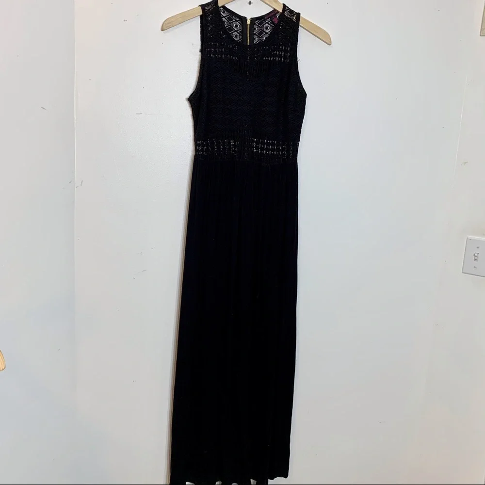 EUC Material Girl woven top‎ side split maxi dress